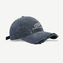 Load image into Gallery viewer, Women Men Worn-out Denim Baseball Cap Fashionable Personalized Adjustable Letter Embroidered Casual Outdoor Cap
