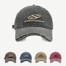 Load image into Gallery viewer, Women Men Worn-out Denim Baseball Cap Fashionable Personalized Adjustable Letter Embroidered Casual Outdoor Cap
