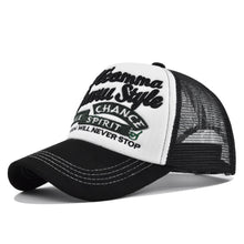 Load image into Gallery viewer, Letter Three-dimensional Embroidered Cotton Baseball Cap Personalized Color Blocking Adjustable Breathable Casual Outdoor Cap
