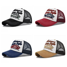 Load image into Gallery viewer, Letter Three-dimensional Embroidered Cotton Baseball Cap Personalized Color Blocking Adjustable Breathable Casual Outdoor Cap
