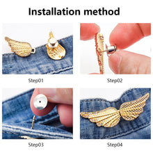 Load image into Gallery viewer, Sewing Free Button Adjustable Tightening Waist Clip Vintage Metal Cheongsam Fasten Buckle Skirt Pants DIY Clothing Accessories
