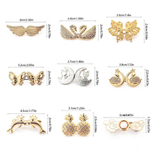 Load image into Gallery viewer, Sewing Free Button Adjustable Tightening Waist Clip Vintage Metal Cheongsam Fasten Buckle Skirt Pants DIY Clothing Accessories
