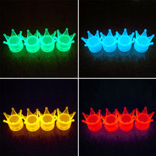 Load image into Gallery viewer, 4Pcs Crown Luminous Style Car Wheel Tire Valve Caps Tyre Rim Stem Covers Airdust Waterproof Motorcycle Bling Accessories

