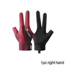 Load image into Gallery viewer, 1pc professional billiard gloves three-finger thin breathable high-grade non-slip snooker gloves
