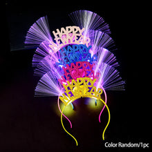 Load image into Gallery viewer, 2024 New Year Glowing Headband with LED Light Flashing Hair Band Kids Girls Hair Accessories New Year Decoration
