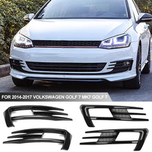 Load image into Gallery viewer, Pair Car Front Wind Knife Car Bumper Fog Light Grille Cover Trim Gloss Black For 2014-2017 Volkswagen Golf 7 MK7 Golf 7
