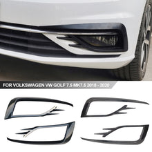 Load image into Gallery viewer, 2Pcs Car Front Bumper Fog Light Grille Wind Knife Cover Trim Custom Kit For VW Golf 7.5 MK7.5 2018 - 2020
