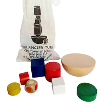 Load image into Gallery viewer, Wooden Toys Hemisphere Balance Toy Children Balance Training Puzzle Parent-child Interaction Bag Storage Colour Geometry
