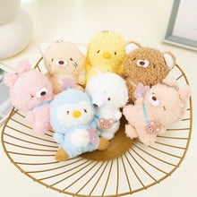 Load image into Gallery viewer, 1PC Cartoon Mini Animal Little Bear Rabbit Chicken Stuffed Plush Toy Plush Animal Keychain Decorate Birthday Gift For Girls Children
