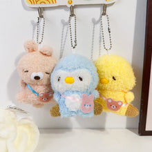 Load image into Gallery viewer, 1PC Cartoon Mini Animal Little Bear Rabbit Chicken Stuffed Plush Toy Plush Animal Keychain Decorate Birthday Gift For Girls Children

