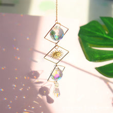 Load image into Gallery viewer, 1Pc Dreamcatcher Suncatcher Crystal Prism Ball Gold Moon Star Rainbow Sun Catcher Indoor Window Car Hanging Garden Decoration Gift
