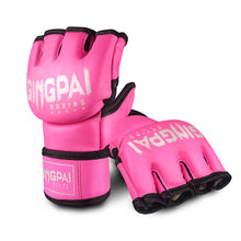 Load image into Gallery viewer, 1Pair Adult Half Finger Breathable Boxing Gloves Muay Thai Free Combat Free Combat Training Gloves Protective Equipment
