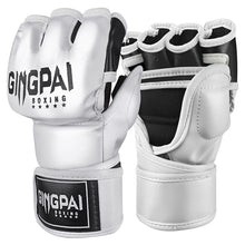 Load image into Gallery viewer, 1Pair Adult Half Finger Breathable Boxing Gloves Muay Thai Free Combat Free Combat Training Gloves Protective Equipment

