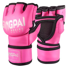 Load image into Gallery viewer, 1Pair Adult Half Finger Breathable Boxing Gloves Muay Thai Free Combat Free Combat Training Gloves Protective Equipment
