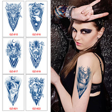 Load image into Gallery viewer, Twelve Zodiac Dumb Face Non Reflective Fruit Juice Herbal Tattoo Sticker Pure Plant Semi Permanent Imitation Tattoo Sticker

