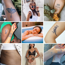 Load image into Gallery viewer, Twelve Zodiac Dumb Face Non Reflective Fruit Juice Herbal Tattoo Sticker Pure Plant Semi Permanent Imitation Tattoo Sticker
