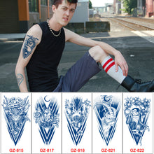 Load image into Gallery viewer, Twelve Zodiac Dumb Face Non Reflective Fruit Juice Herbal Tattoo Sticker Pure Plant Semi Permanent Imitation Tattoo Sticker

