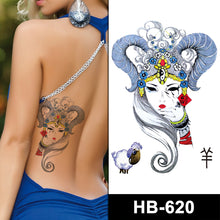 Load image into Gallery viewer, Twelve Zodiac Colorful Cartoon Tattoos Sticker Simulated Tattoos Sticker Creative Animal Women Men Tattoo Stickers
