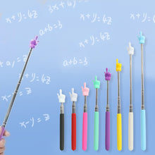 Load image into Gallery viewer, Retractable Reading Guide Pointer Telescopic Finger Shape Teaching Pointer Stick Anti-slip Learning Toys Children Class Whiteboard Pointer

