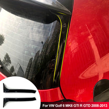 Load image into Gallery viewer, 2Pcs Rear Window Side Trunk Spoiler Canard Canards Splitter Accessories Glossy Black For VW Golf 6 MK6 GTI R GTD 2008-2013
