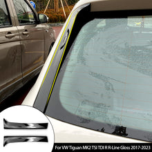 Load image into Gallery viewer, 2Pcs Car Rear Window Spoiler Splitter Rear Trunk Window Tail Wing Body For VW Tiguan MK2 TSI TDI R R-Line Gloss 2017-2023
