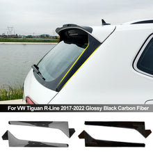 Load image into Gallery viewer, 2Pcs Rear Window Spoiler Side Wing Cover Trim For VW Tiguan R-Line 2017-2022 Glossy Black Carbon Fiber
