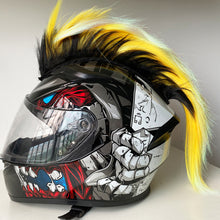 Load image into Gallery viewer, Motorcycle Mohawk Helmet Wig Sticker Helmet Decorations Wigs Cockscomb Motocross Full Face Off Road Helmet Decoration Hair Paste

