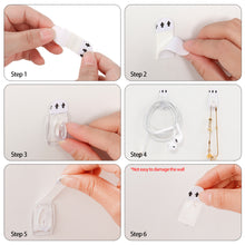 Load image into Gallery viewer, 6pcs/set Wall Transparent Removable Hook Strong Cable Clamp Adhesive Key Hook Rack Bathroom Kitchen Towel Hanger
