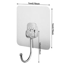 Load image into Gallery viewer, 5pcs/set Upgrade Larger Hooks Self Adhesive Wall Hooks Puch Free Nail Free Stainless Steel Hook Wall Coat Hooks Heavy Duty Hooks

