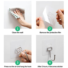 Load image into Gallery viewer, 5pcs/set Upgrade Larger Hooks Self Adhesive Wall Hooks Puch Free Nail Free Stainless Steel Hook Wall Coat Hooks Heavy Duty Hooks
