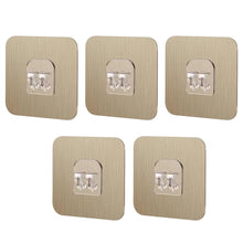 Load image into Gallery viewer, 5pcs Wall Hook for Storage Rack Replacement Self Adhesive Hooks No Drill Hanger Hook Organizer Puch Free Shelf Hooks
