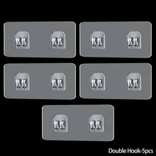 Load image into Gallery viewer, 5pcs Wall Hook for Storage Rack Replacement Self Adhesive Hooks No Drill Hanger Hook Organizer Puch Free Shelf Hooks
