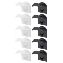 Load image into Gallery viewer, 5pcs Self Adhesive Hat Hooks Wall Hat Holder Hat Show Rack Double Hook Black White Hooks for Hats Caps
