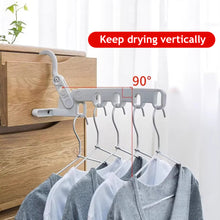 Load image into Gallery viewer, Folding Clothes Rack Hooks Foldable Hanging Hooks with 5 Holes Outdoor Camping Travel Hotel Apartment Bathroom Rack Hook Student Room Hooks
