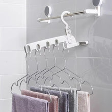 Load image into Gallery viewer, Folding Clothes Rack Hooks Foldable Hanging Hooks with 5 Holes Outdoor Camping Travel Hotel Apartment Bathroom Rack Hook Student Room Hooks
