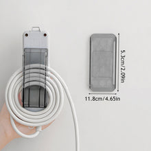 Load image into Gallery viewer, Self-Adhesive Power Stip Holder with Cable Organizer Plug Socket Fixator Wire Winder Wall Table Cable Holder Shelf Rack
