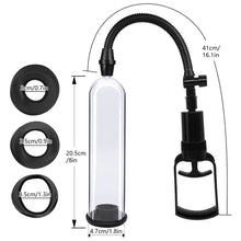 Load image into Gallery viewer, Manual Penis Pump Male Masturbator Penis Extender Vacuum Pump Dick Enlargement Trainer Enlarger with Sealing Ring
