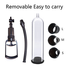 Load image into Gallery viewer, Manual Penis Pump Male Masturbator Penis Extender Vacuum Pump Dick Enlargement Trainer Enlarger with Sealing Ring
