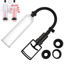 Load image into Gallery viewer, Manual Penis Pump Male Masturbator Penis Extender Vacuum Pump Dick Enlargement Trainer Enlarger with Sealing Ring
