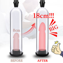 Load image into Gallery viewer, Manual Penis Pump Male Masturbator Penis Extender Vacuum Pump Dick Enlargement Trainer Enlarger with Sealing Ring
