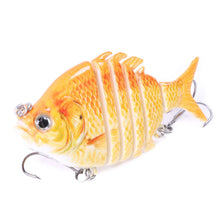 Load image into Gallery viewer, 1PC 6.35CM/9.3G Multi Jointed Double Hook Simulation Lure Bait Tilapia Bass Tip Mouth Long Cast Bait 8# Hook
