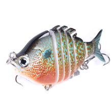 Load image into Gallery viewer, 1PC 6.35CM/9.3G Multi Jointed Double Hook Simulation Lure Bait Tilapia Bass Tip Mouth Long Cast Bait 8# Hook
