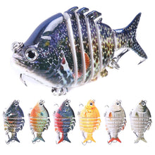 Load image into Gallery viewer, 1PC 6.35CM/9.3G Multi Jointed Double Hook Simulation Lure Bait Tilapia Bass Tip Mouth Long Cast Bait 8# Hook
