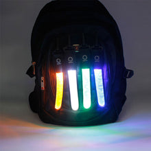 Load image into Gallery viewer, LED Luminous Backpack Warning Light Night Outdoor Cycling Running Safety Warning Signs Camping Trip Party Bag Decoration
