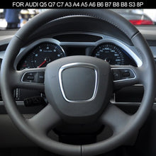 Load image into Gallery viewer, Car Steering Wheel Panel Frame Ring Sticker Trim Center Cover Protector For Audi Q5 Q7 C7 A3 A4 A5 A6 B6 B7 B8 B8 S3 8P
