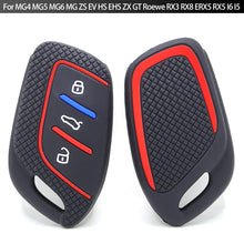 Load image into Gallery viewer, Silicone 3 Button Key Cover Case Key Protection Chain Holder Shell For MG4 MG5 MG6 MG ZS EV HS EHS ZX GT Roewe RX3 RX8 ERX5 RX5 I6 I5
