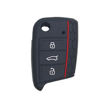 Load image into Gallery viewer, Car 3 Button Key Silicone Car Key Cases Cover Folding Remote Key Fob Protection For VW Polo Golf 7 Tiguan Skoda Octavia Kodiaq Karoq Accessories
