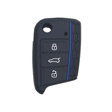 Load image into Gallery viewer, Car 3 Button Key Silicone Car Key Cases Cover Folding Remote Key Fob Protection For VW Polo Golf 7 Tiguan Skoda Octavia Kodiaq Karoq Accessories
