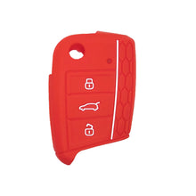 Load image into Gallery viewer, Car 3 Button Key Silicone Car Key Cases Cover Folding Remote Key Fob Protection For VW Polo Golf 7 Tiguan Skoda Octavia Kodiaq Karoq Accessories
