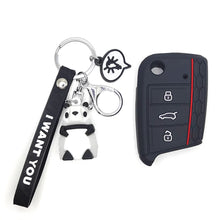 Load image into Gallery viewer, Car 3 Button Key Silicone Car Key Cases Cover Folding Remote Key Fob Protection For VW Polo Golf 7 Tiguan Skoda Octavia Kodiaq Karoq Accessories
